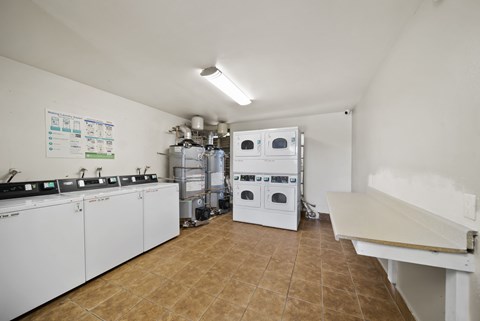 A laundry room with a washer and dryer.