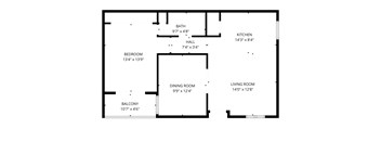 A black and white image of a floor plan for a house.