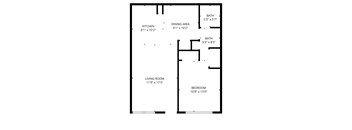 A black and white image of a floor plan for a house.