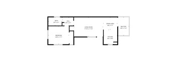 A black and white image of a floor plan for a house.