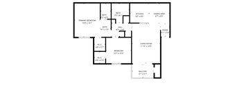 A black and white image of a floor plan for a house.