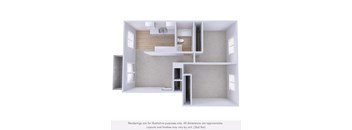 A 3D rendering of a modern, minimalist interior design with a staircase and a window.