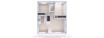 A diagram shows a layout of a kitchen with cabinets, a fridge, a sink, and a stove.