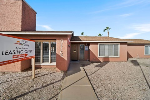 A leasing office for River Springs Apartments is shown.
