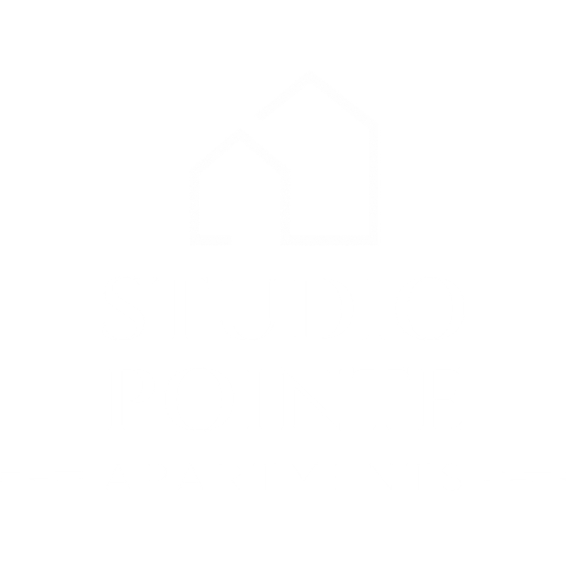 The image is a logo for Studio Pointe Apartments.