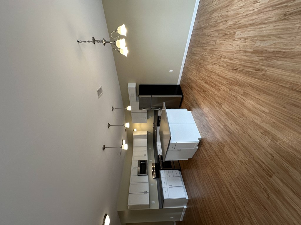 a view of the living room from the loft