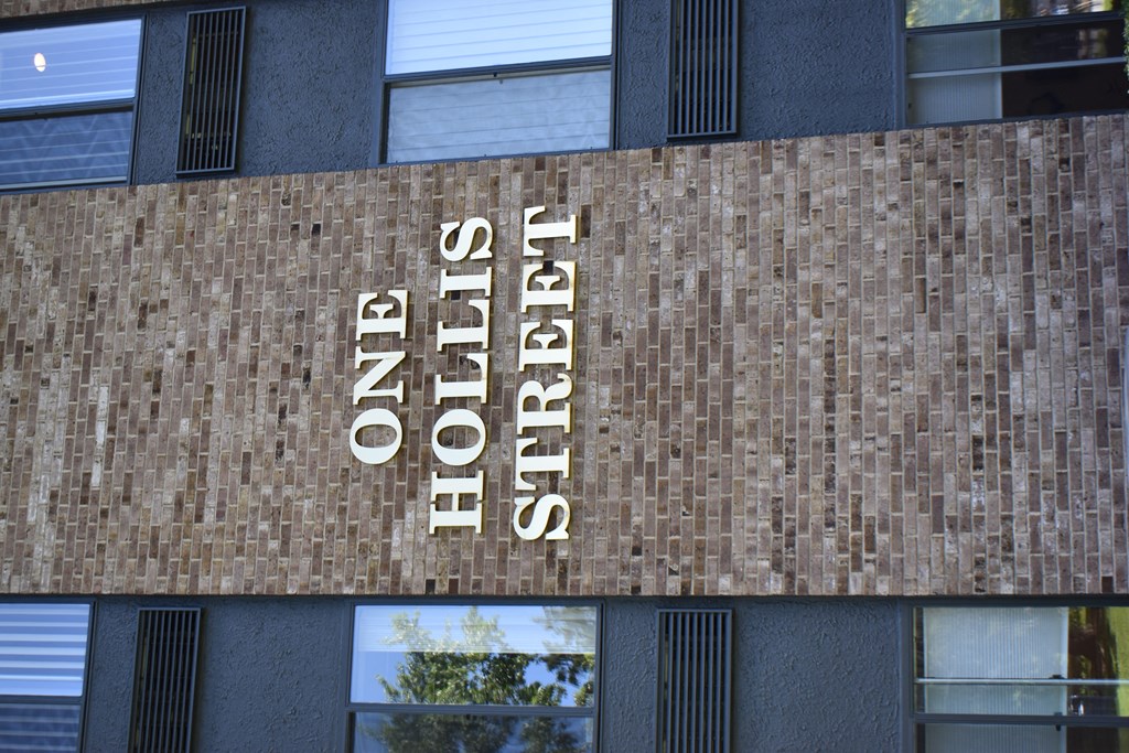 a sign on the side of a building