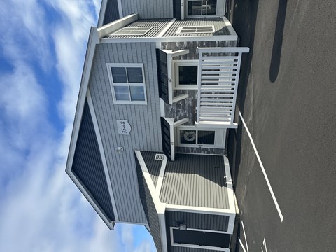 a view of a building from the top of it