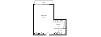 Taymil Andover Place Studio Floor Plan