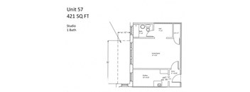 Taymil 50 Broadway Studio Floor Plan