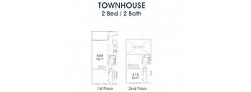 Taymil Charles Landing Apartment Homes 2 Bedroom 2 Bathroom Floor Plan