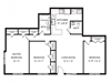 Taymil Andover Place 3 Bedroom 2 Bathroom A Floor Plan Taymil Andover Place 3 Bedroom 2 Bathroom A Floor Plan