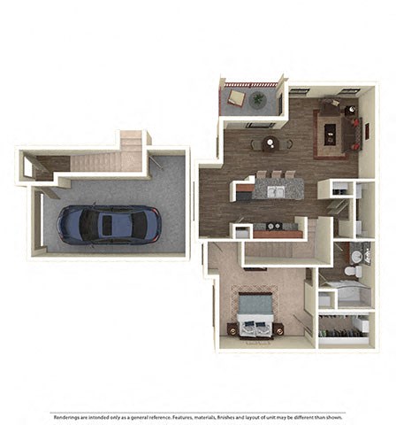 1 Bd 1 Ba The Melograno SQFT 926- Mira Loma at The Atlantic Mira Loma, Texas, 78233