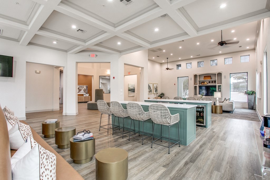 Clubhouse at The Atlantic Stone Oak Apartments, San Antonio Texas