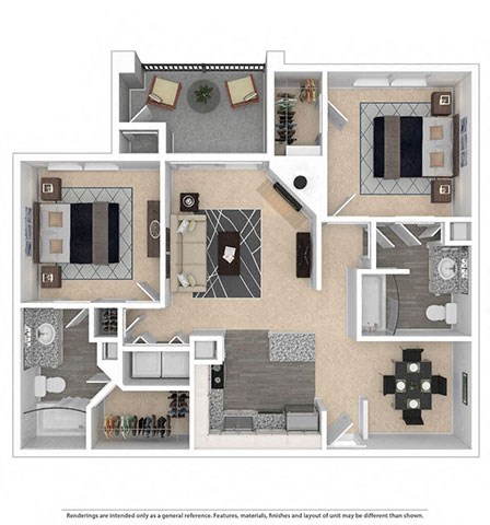 2x2 1,014 sqft at Franciscan of Arlington, Arlington, TX, 76015