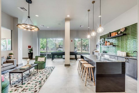 Community space at The Atlantic Highland Park, Texas, 75209