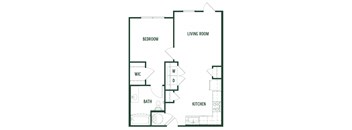 Dogwood Floorplan with 685 Sq. Ft. at Arcadia Decatur, Decatur, GA