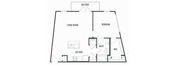 Laurel Floorplan with 830 Sq. Ft. at Arcadia Decatur, Decatur, GA