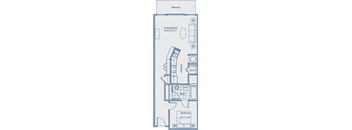 A1A 1 bed| 1 bath SQFT: 655