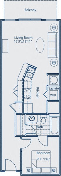 A1A 1 bed| 1 bath SQFT: 655