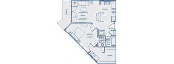 A1B1 bed| 1 bath SQFT: 760