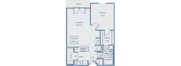 A1C 1 bed| 1 bath SQFT: 786