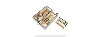 Floor plan A1 at The Atlantic Buckhead, Atlanta, GA