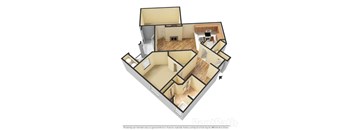 Floor Plan A2 at The Atlantic Buckhead, Atlanta, GA, 30305