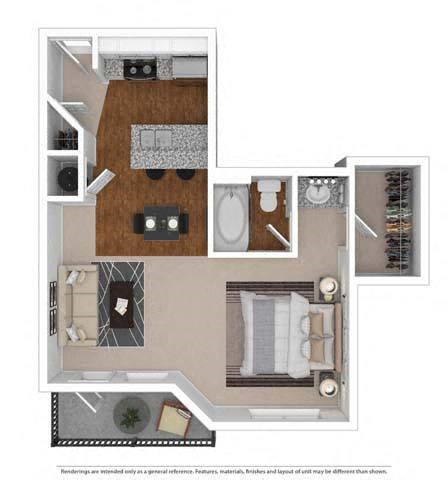 S1A Floor Plan at The Atlantic Vinings, Smyrna, 30080