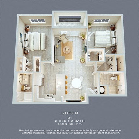 Queen Floor Plan at The Atlantic Palms at Tradition, Port St Lucie, Florida