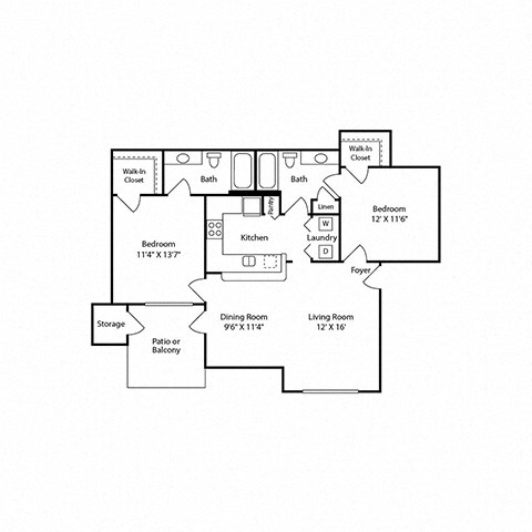 2 Bd 2 Ba Landfall SQ FT 993- Mansfield  at The Atlantic Mansfield, Mansfield