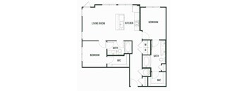 Scarlet Floorplan with 1,040 Sq. Ft. at Arcadia Decatur, Decatur, GA