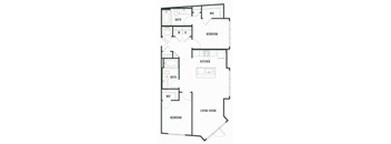Sweetgum Floorplan with 1,041 Sq. Ft. at Arcadia Decatur, Decatur, GA