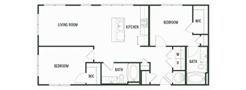 Sycamore Floorplan with 1,050 Sq. Ft. at Arcadia Decatur, Decatur, GA