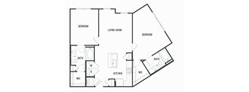 Willow Floorplan with 1,115 Sq. Ft. at Arcadia Decatur, Decatur, GA