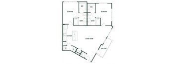 Persimmon Floorplan with 1,171 Sq. Ft. at Arcadia Decatur, Decatur, GA