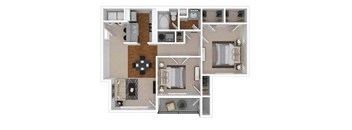 Beds: 2, Baths: 1, SQFT: 889 - Atlantic Vinings