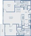 B2A 2 bed| 2 bath SQFT: 1088