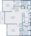 B2C 2 bed| 2 bath SQFT: 1186