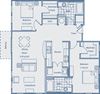 B2D 2 bed| 2 bath SQFT: 1246
