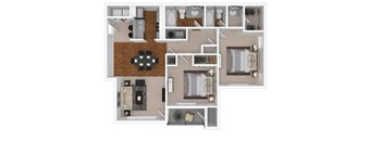 Beds: 2, Baths: 2, SQFT: 968 - Atlantic Vinings