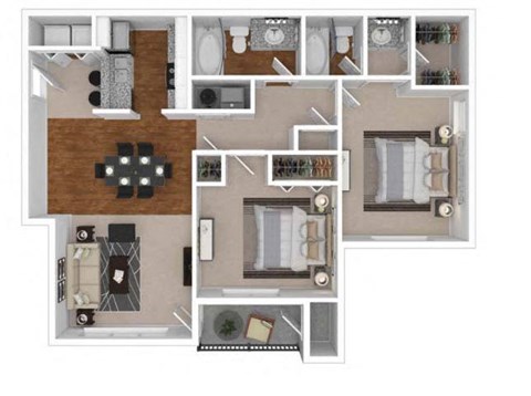 B2 Floor Plan at The Atlantic Vinings, Georgia
