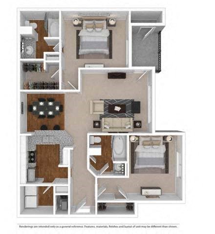 B3 Floor Plan at The Atlantic Vinings, Smyrna, Georgia