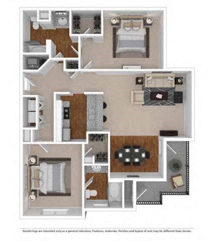 B6 Floor Plan at The Atlantic Vinings, Smyrna, GA, 30080