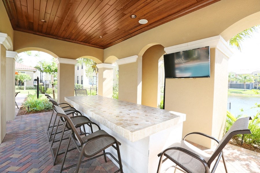 Outdoor Kitchen Area at The Atlantic Doral, Doral, FL, 33178