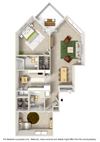 2 Bd 2 Ba Biltmore sqft 1264