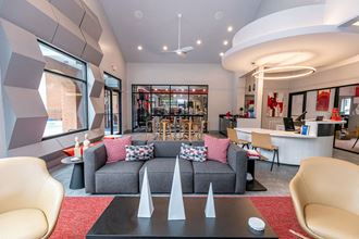 Resident Lounge with Media and Coffee Station.