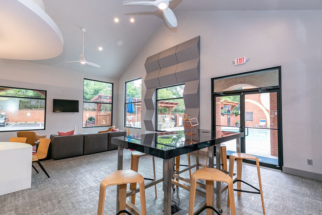 Resident Lounge with Media and Coffee Station at The Atlantic Brookwood, Georgia