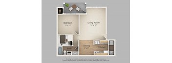 The Telefair Floor Plan at The Atlantic Brookwood, Atlanta, GA, 30309