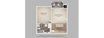 The Palmer Floor Plan at The Atlantic Brookwood, Atlanta, Georgia